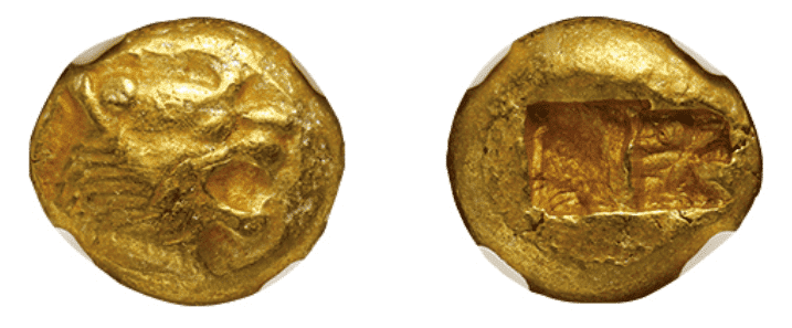 古代ギリシャ リディア 1/3エレクトラム貨